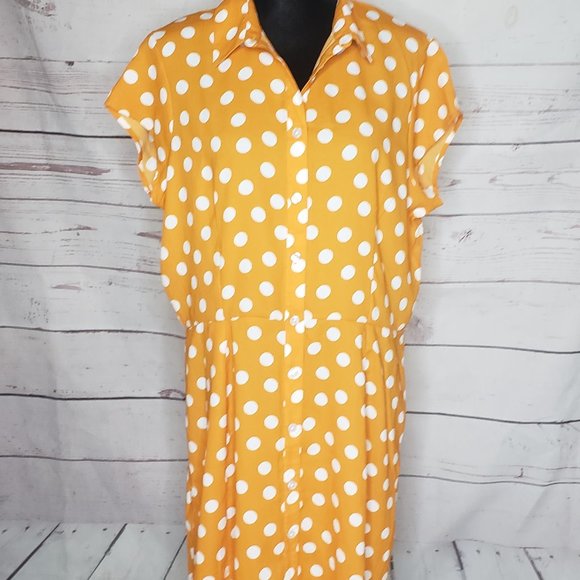 City Streets Polka Dot Dress SZ XXL - Picture 3 of 8